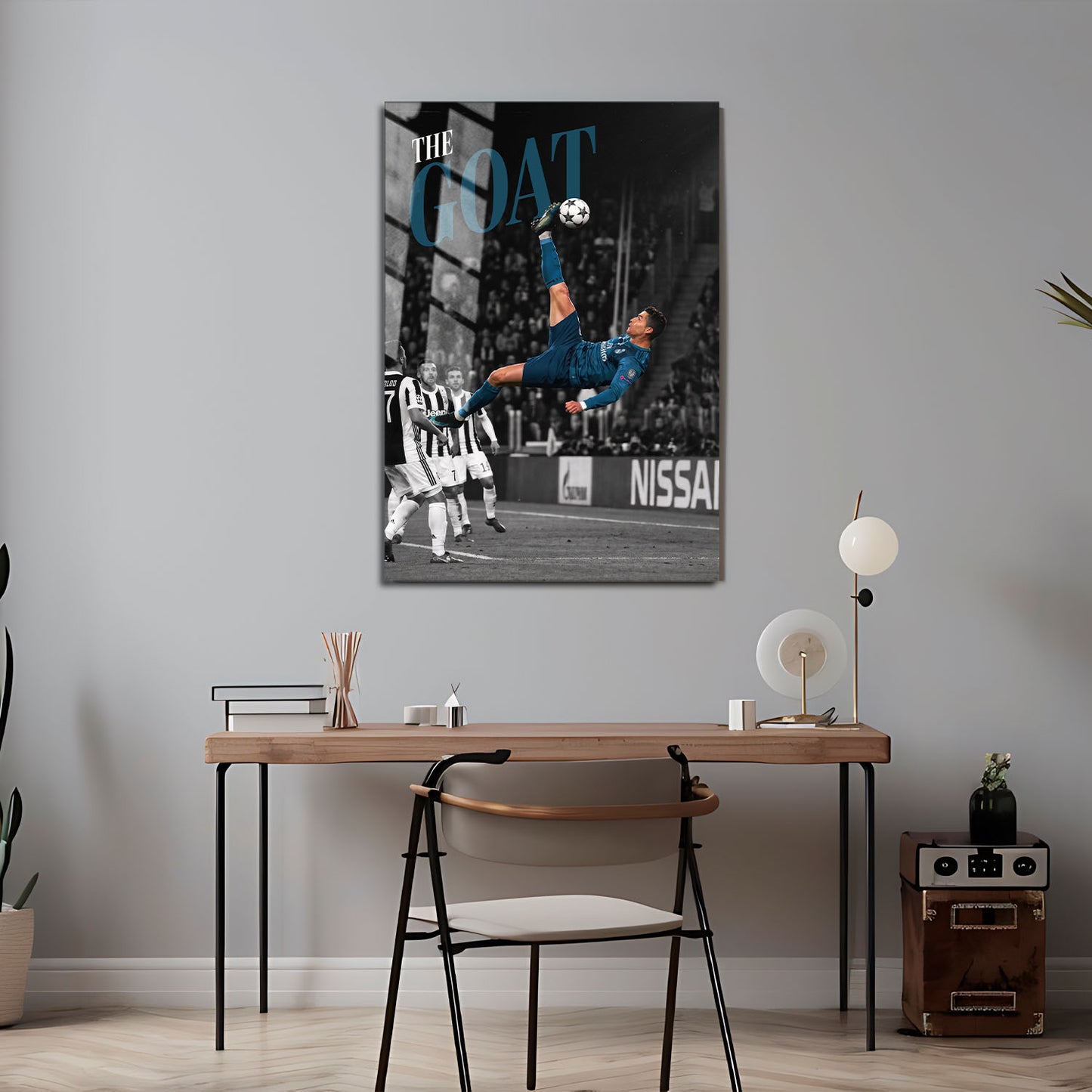 Flex Designs Metal Poster Cristiano Ronaldo Bicycle Kick 5 x 7" Home Goods - Sports  Metal Poster