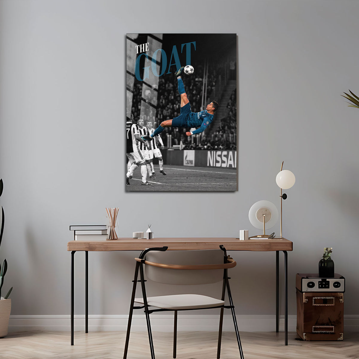 Flex Designs Metal Poster Cristiano Ronaldo Bicycle Kick 5 x 7" Home Goods - Sports  Metal Poster