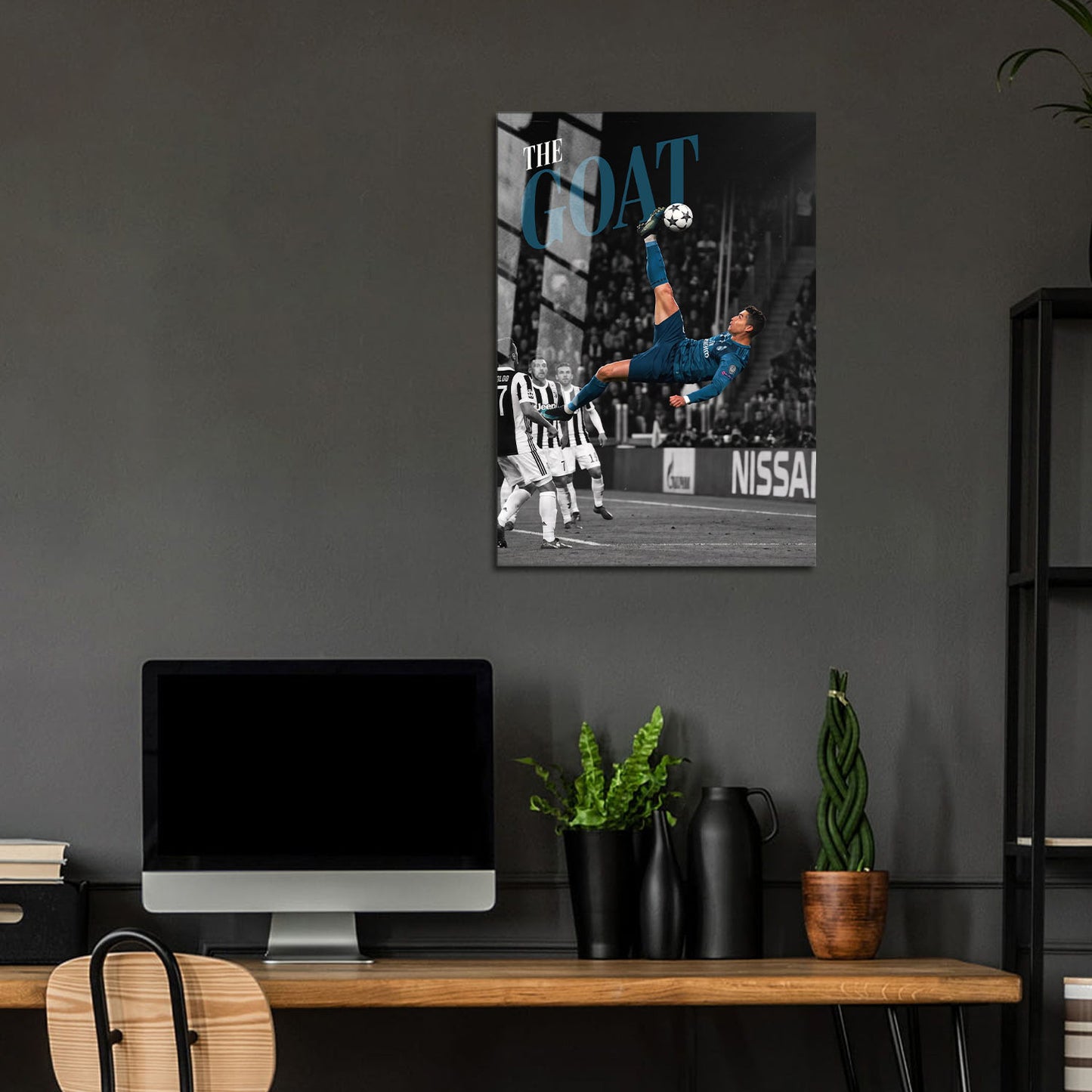 Flex Designs Metal Poster Cristiano Ronaldo Bicycle Kick 24 x 36" Home Goods - Sports  Metal Poster