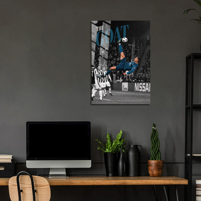 Flex Designs Metal Poster Cristiano Ronaldo Bicycle Kick 24 x 36" Home Goods - Sports  Metal Poster