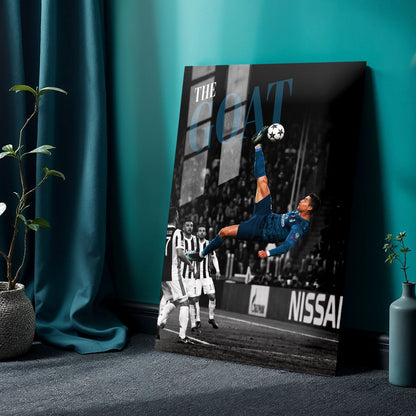 Flex Designs Metal Poster Cristiano Ronaldo Bicycle Kick 24 x 36" Home Goods - Sports  Metal Poster