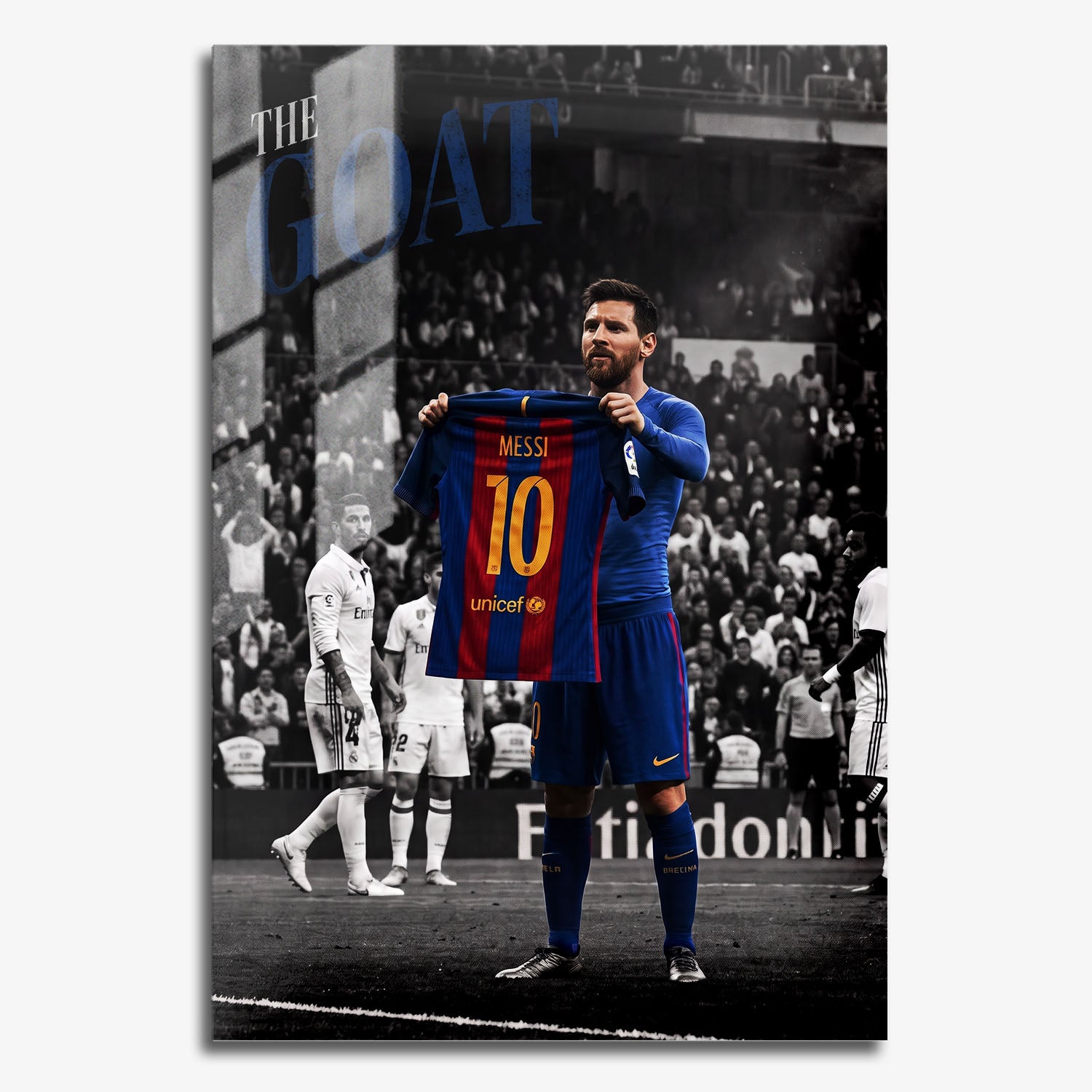 Flex Designs Metal Poster Lionel Messi Barcelona 11 x 17" Home Goods - Sports  Metal Poster