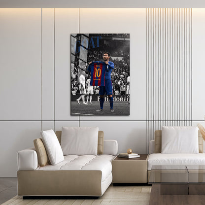 Flex Designs Metal Poster Lionel Messi Barcelona 16 x 24" Home Goods - Sports  Metal Poster