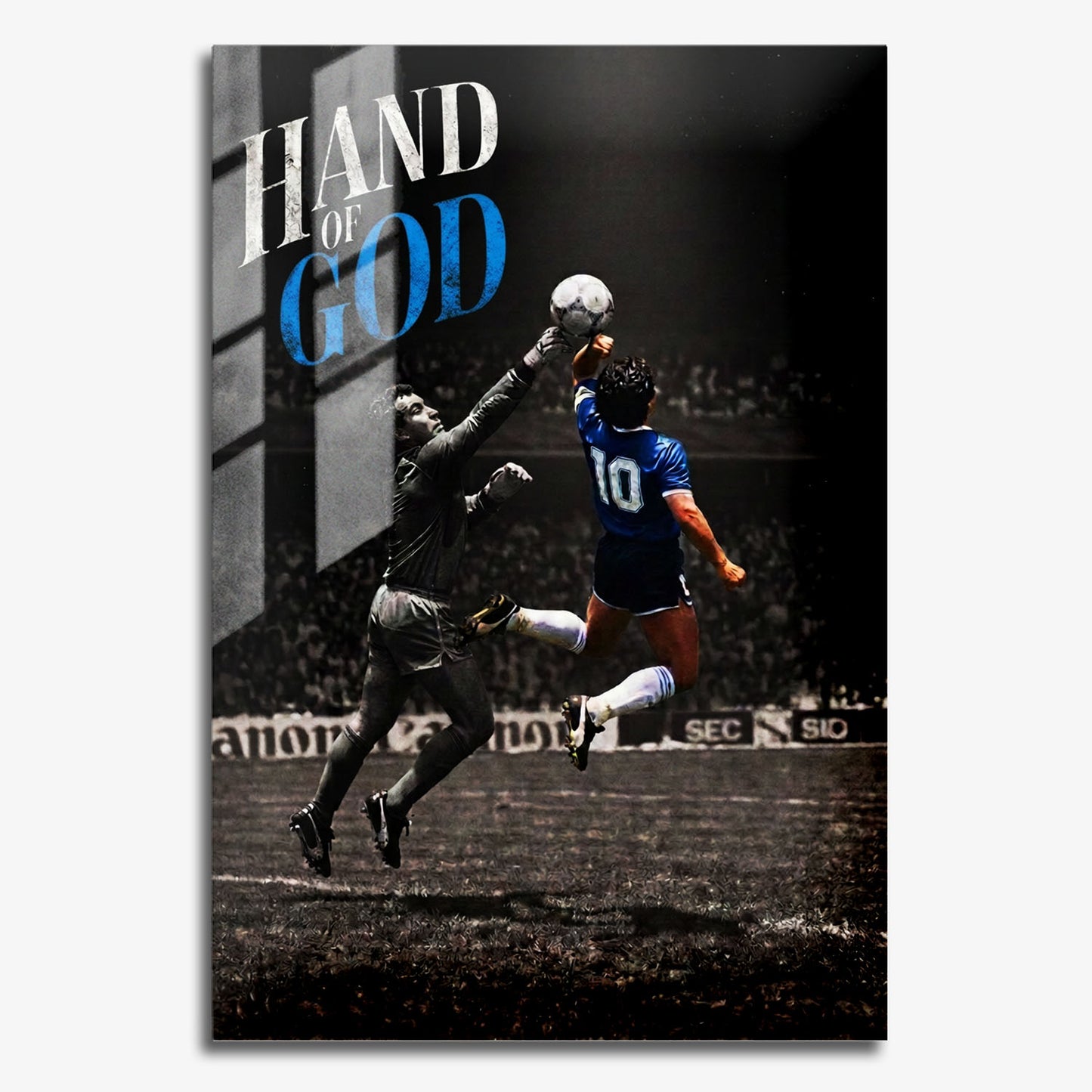 Flex Designs Metal Poster Diego Maradona Hand of God 11 x 17" Home Goods - Sports  Metal Poster
