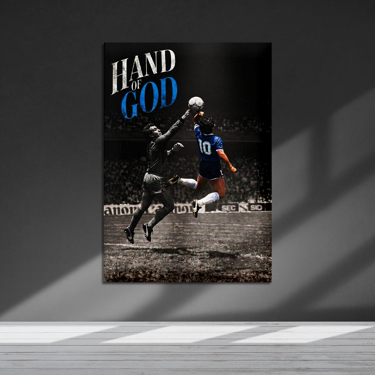 Flex Designs Metal Poster Diego Maradona Hand of God 5 x 7" Home Goods - Sports  Metal Poster