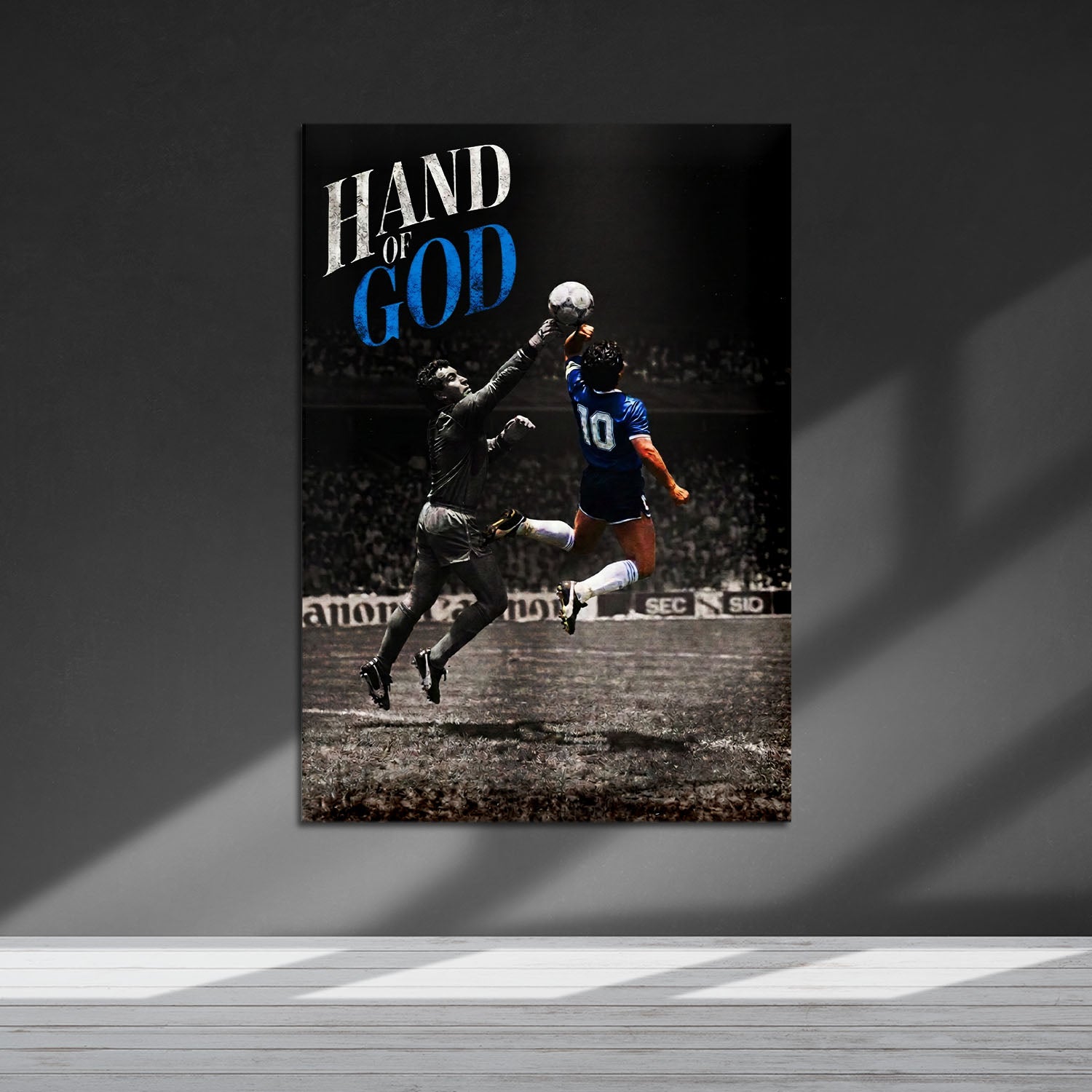 Flex Designs Metal Poster Diego Maradona Hand of God 5 x 7" Home Goods - Sports  Metal Poster