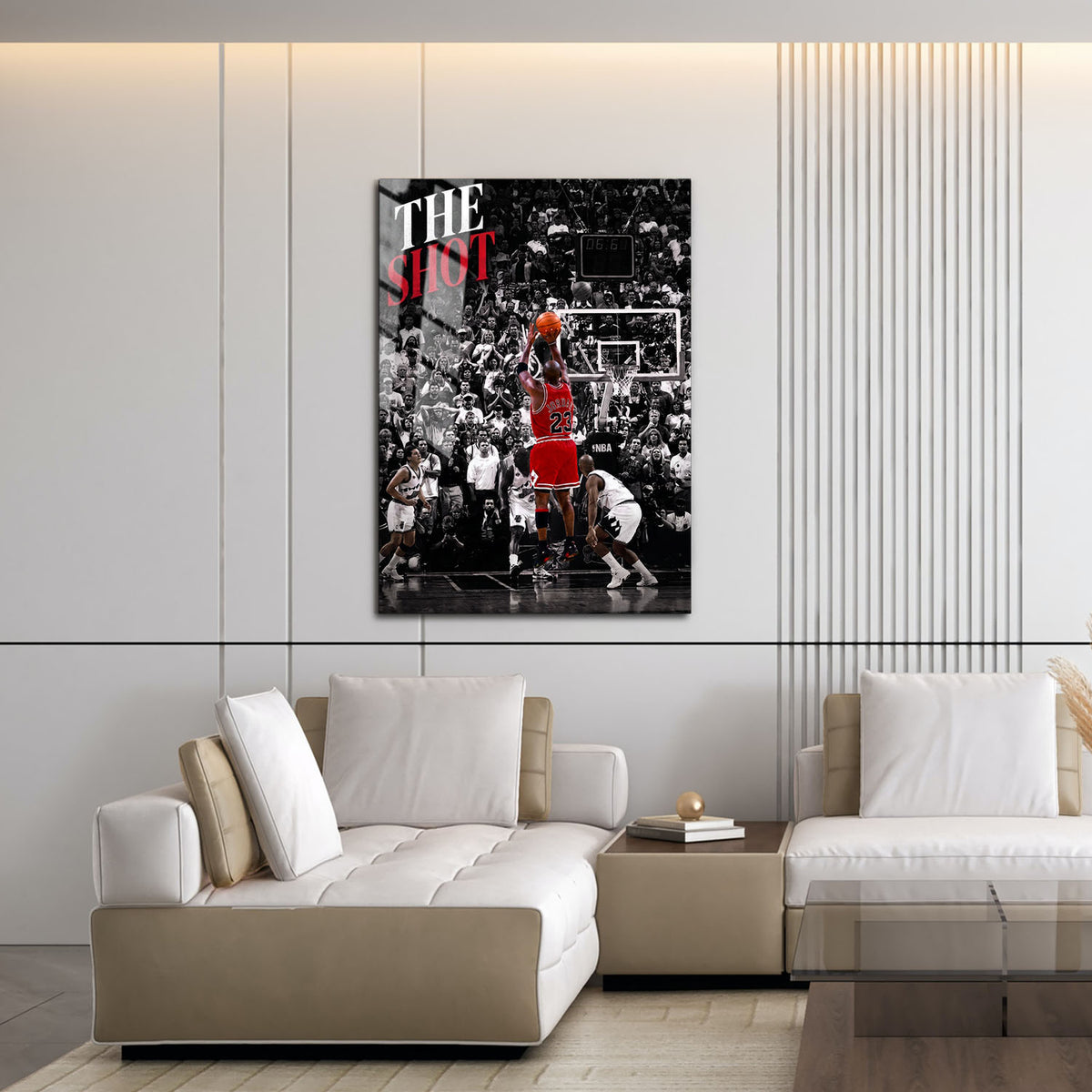 Flex Designs Metal Poster Michael Jordan The Shot 16 x 24" Home Goods - Sports  Metal Poster