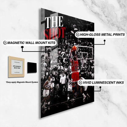 Flex Designs Metal Poster Michael Jordan The Shot 16 x 24" Home Goods - Sports  Metal Poster