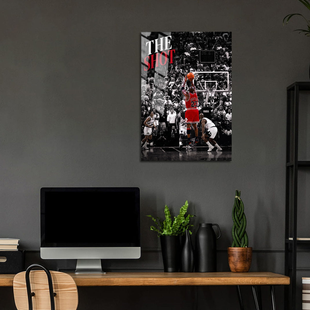 Flex Designs Metal Poster Michael Jordan The Shot 24 x 36" Home Goods - Sports  Metal Poster