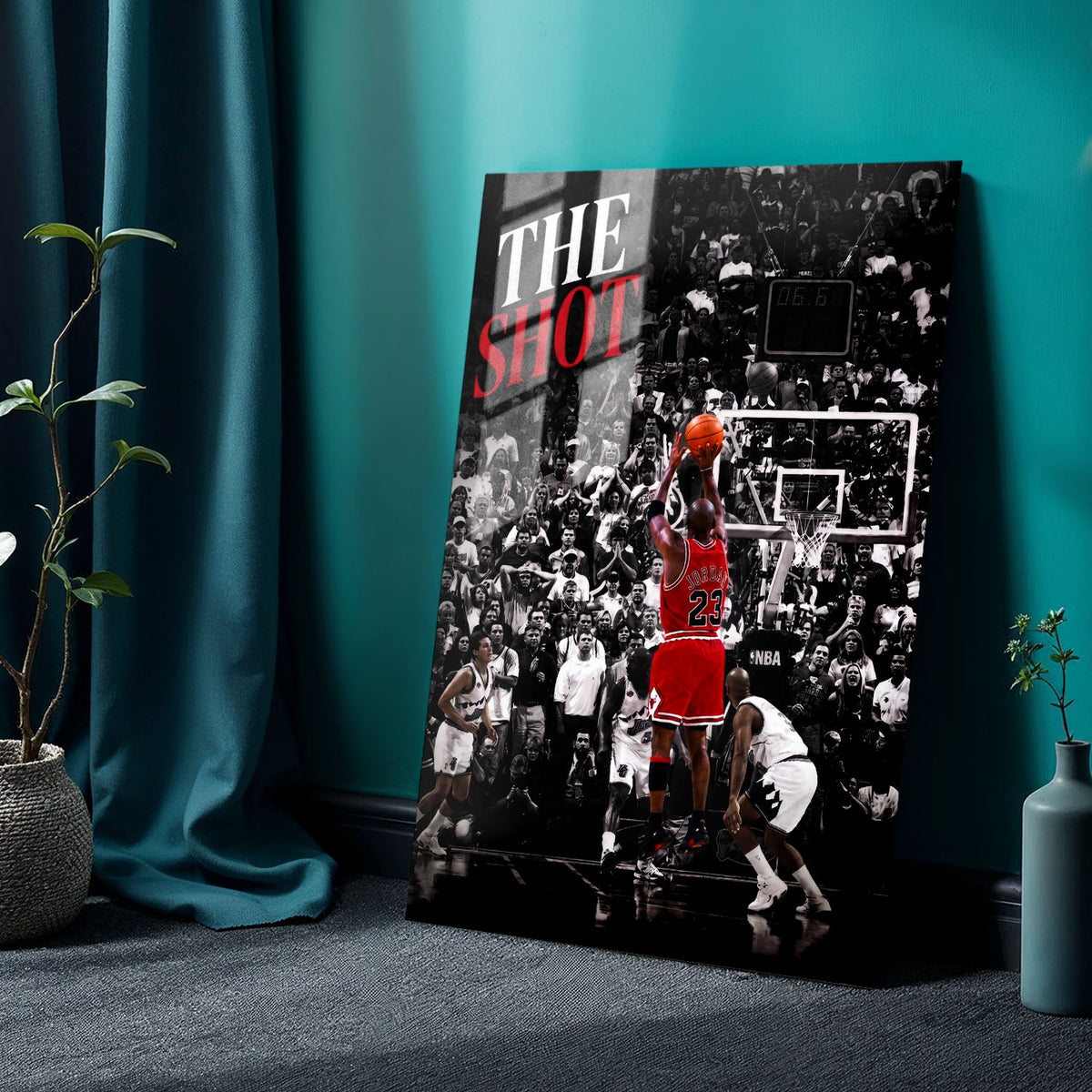 Flex Designs Metal Poster Michael Jordan The Shot 24 x 36" Home Goods - Sports  Metal Poster