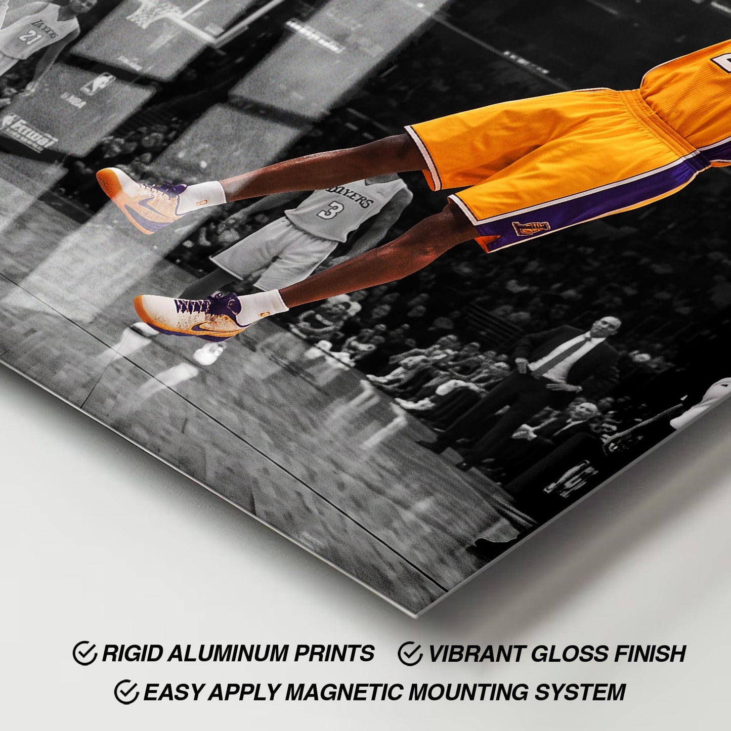 Flex Designs Metal Poster Kobe Bryant Black Mamba Fadeaway 11 x 17" Home Goods - Sports  Metal Poster