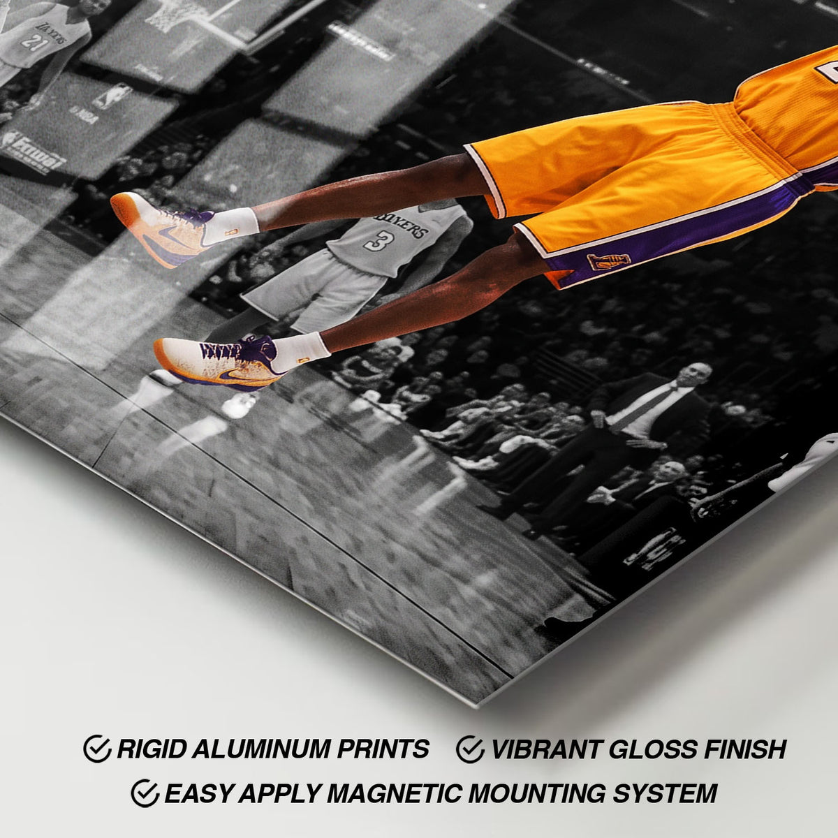 Flex Designs Metal Poster Kobe Bryant Black Mamba Fadeaway 11 x 17" Home Goods - Sports  Metal Poster