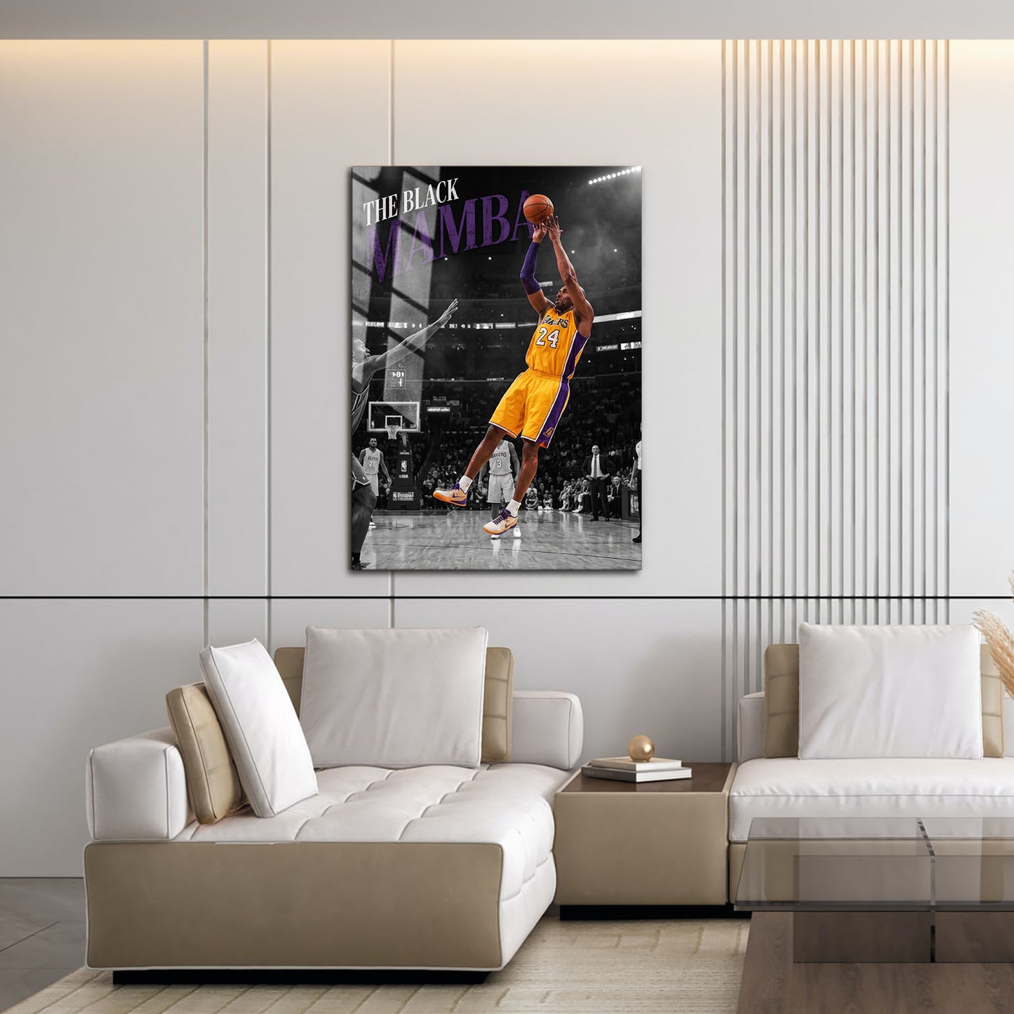 Flex Designs Metal Poster Kobe Bryant Black Mamba Fadeaway 16 x 24" Home Goods - Sports  Metal Poster