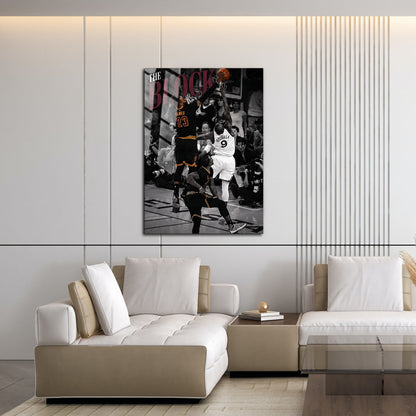 Flex Designs Metal Poster Lebron James The Block 16 x 24" Home Goods - Sports  Metal Poster