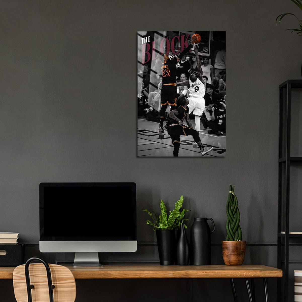 Flex Designs Metal Poster Lebron James The Block 24 x 36" Home Goods - Sports  Metal Poster