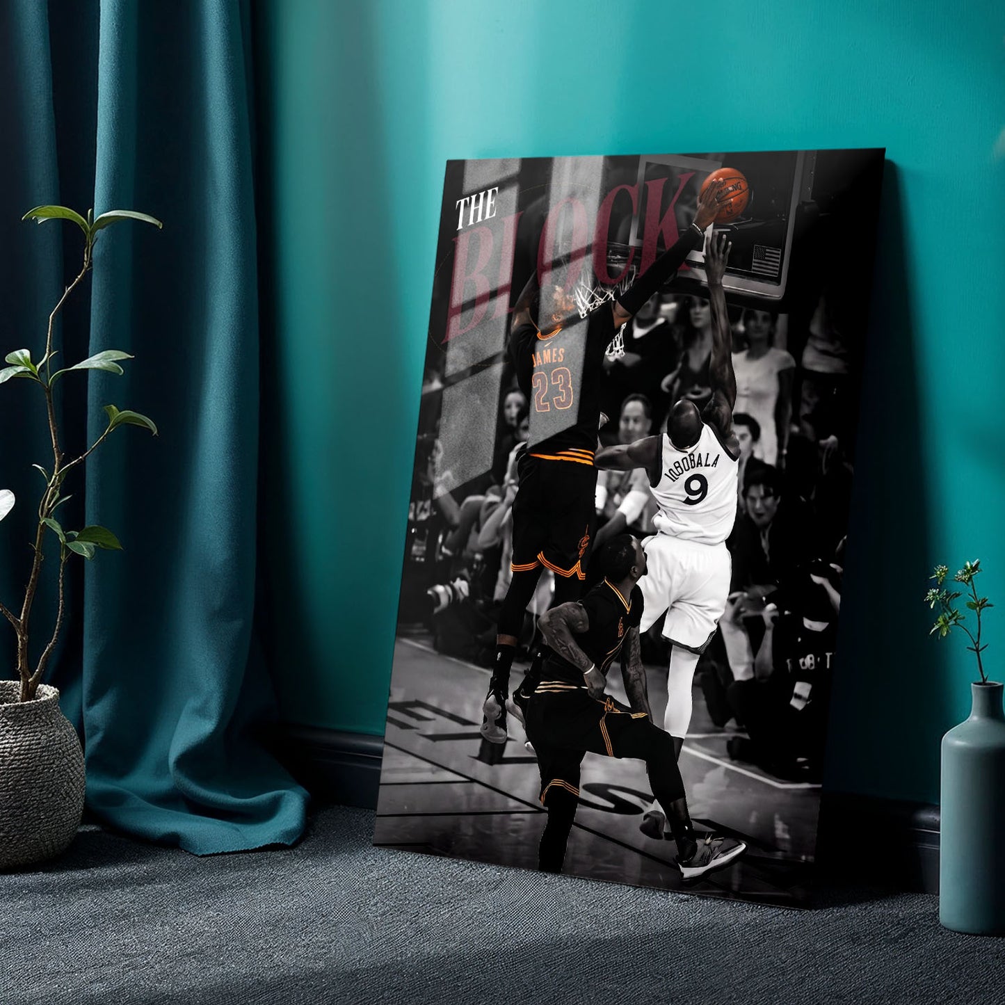 Flex Designs Metal Poster Lebron James The Block 24 x 36" Home Goods - Sports  Metal Poster
