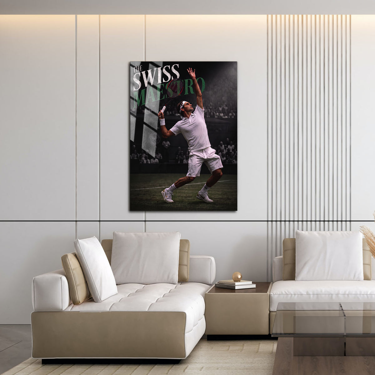 Flex Designs Metal Poster Roger Federer the Swiss Maestro 16 x 24" Home Goods - Sports  Metal Poster