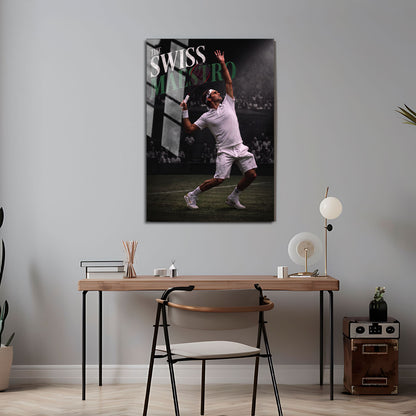 Flex Designs Metal Poster Roger Federer the Swiss Maestro 5 x 7" Home Goods - Sports  Metal Poster