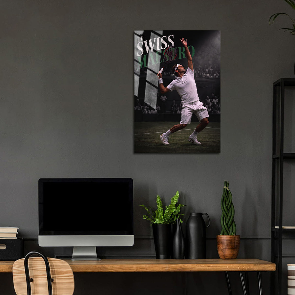 Flex Designs Metal Poster Roger Federer the Swiss Maestro 24 x 36" Home Goods - Sports  Metal Poster