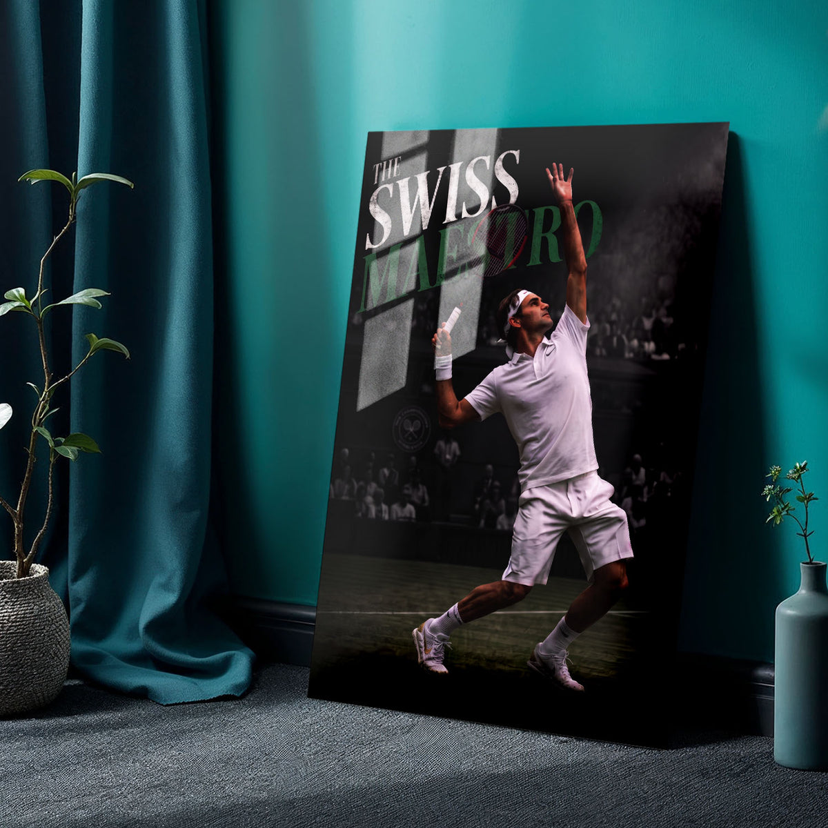 Flex Designs Metal Poster Roger Federer the Swiss Maestro 24 x 36" Home Goods - Sports  Metal Poster
