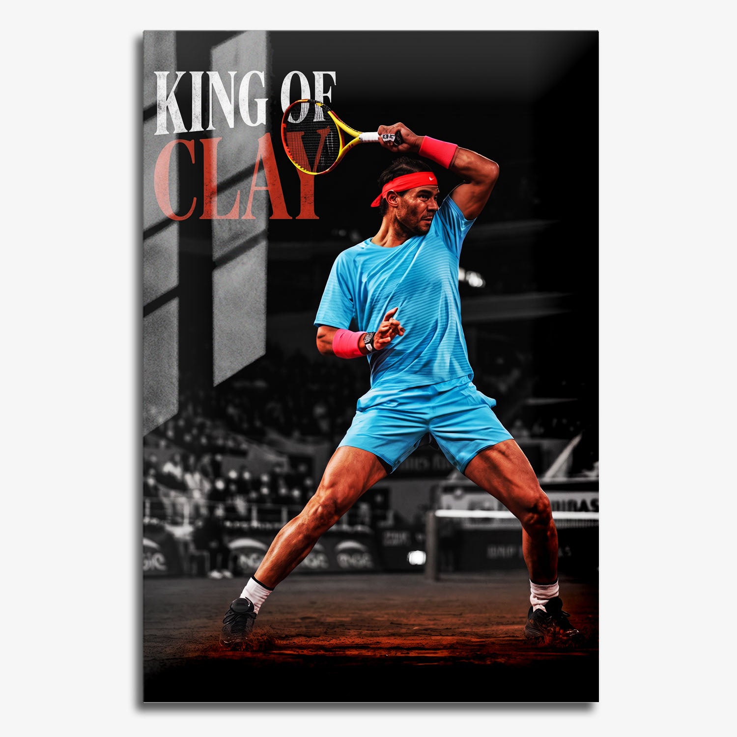Flex Designs Metal Poster Rafael Nadal King of Clay 11 x 17" Home Goods - Sports  Metal Poster