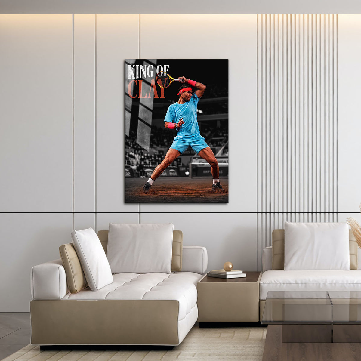 Flex Designs Metal Poster Rafael Nadal King of Clay 16 x 24" Home Goods - Sports  Metal Poster