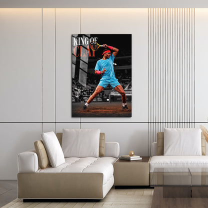 Flex Designs Metal Poster Rafael Nadal King of Clay 16 x 24" Home Goods - Sports  Metal Poster