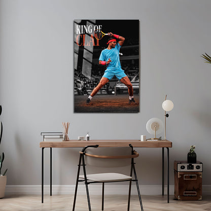 Flex Designs Metal Poster Rafael Nadal King of Clay 5 x 7" Home Goods - Sports  Metal Poster