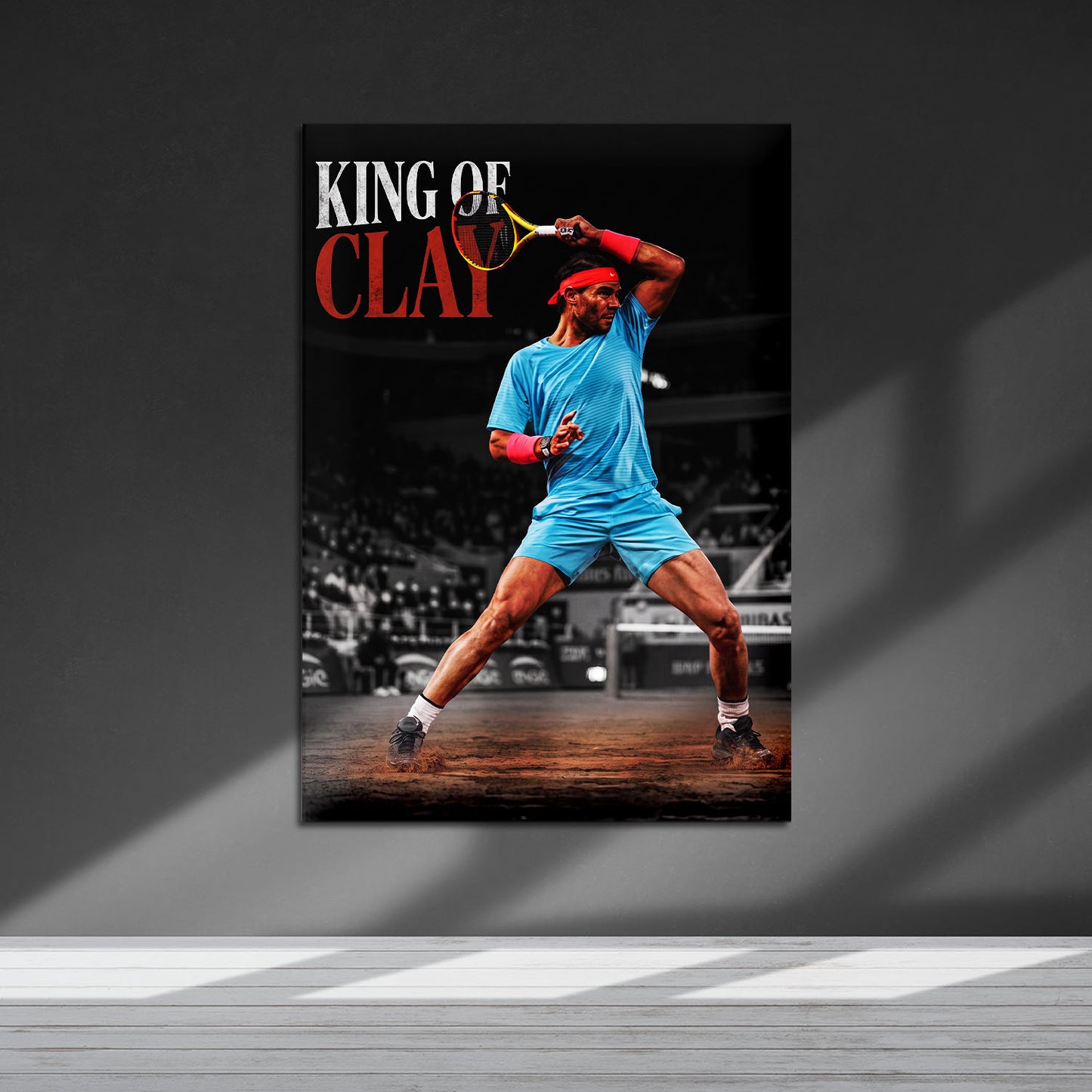 Flex Designs Metal Poster Rafael Nadal King of Clay 5 x 7" Home Goods - Sports  Metal Poster