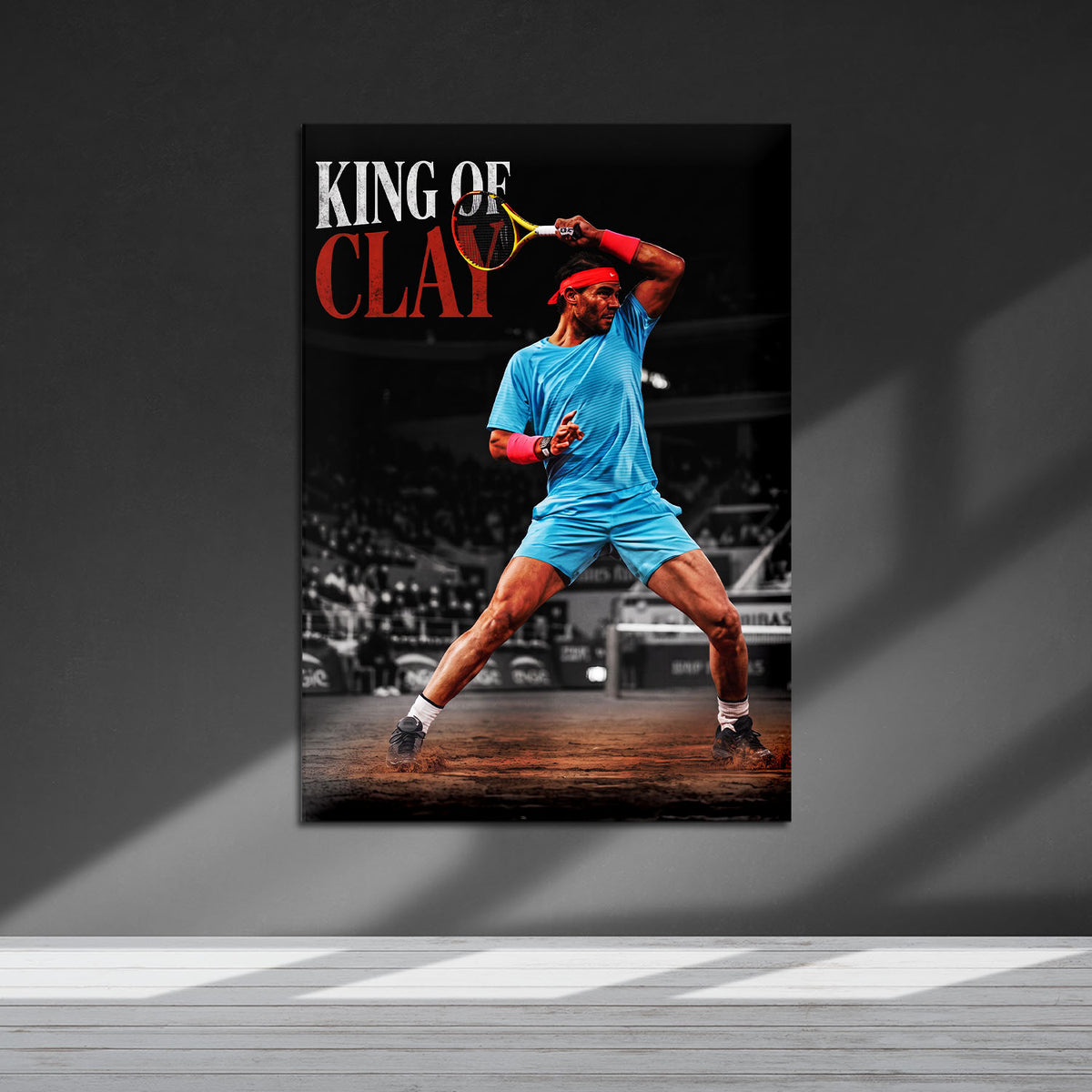 Flex Designs Metal Poster Rafael Nadal King of Clay 5 x 7" Home Goods - Sports  Metal Poster
