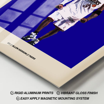 Flex Designs Metal Poster Allen Iverson NBA FlexM 11 x 17" Home Goods - Sports  Metal Poster