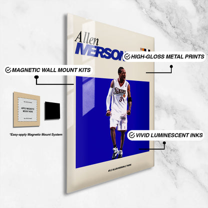Flex Designs Metal Poster Allen Iverson NBA FlexM 16 x 24" Home Goods - Sports  Metal Poster