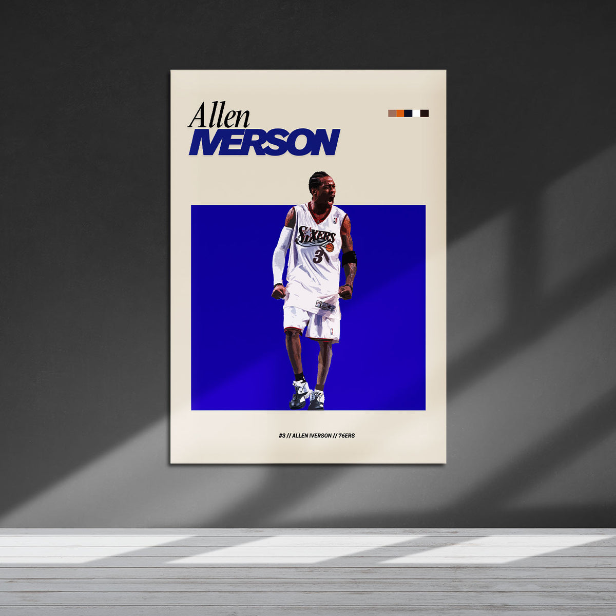 Flex Designs Metal Poster Allen Iverson NBA FlexM 5 x 7" Home Goods - Sports  Metal Poster