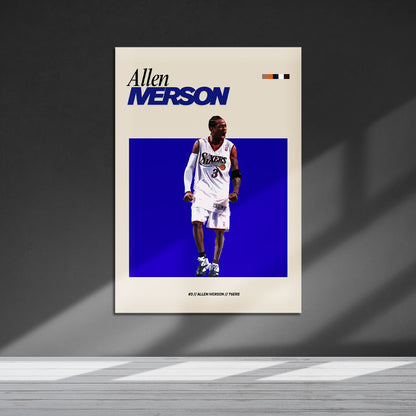Flex Designs Metal Poster Allen Iverson NBA FlexM 5 x 7" Home Goods - Sports  Metal Poster