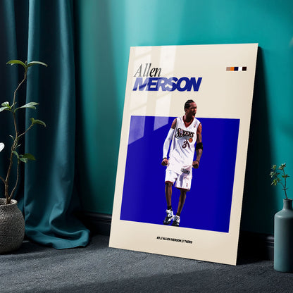 Flex Designs Metal Poster Allen Iverson NBA FlexM 24 x 36" Home Goods - Sports  Metal Poster