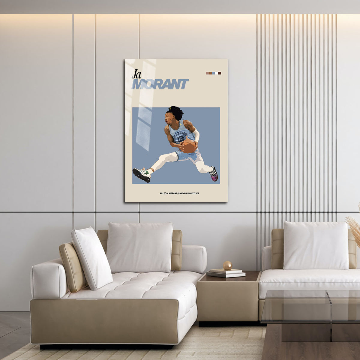 Flex Designs Metal Poster Ja Morant NBA FlexM 16 x 24" Home Goods - Sports  Metal Poster