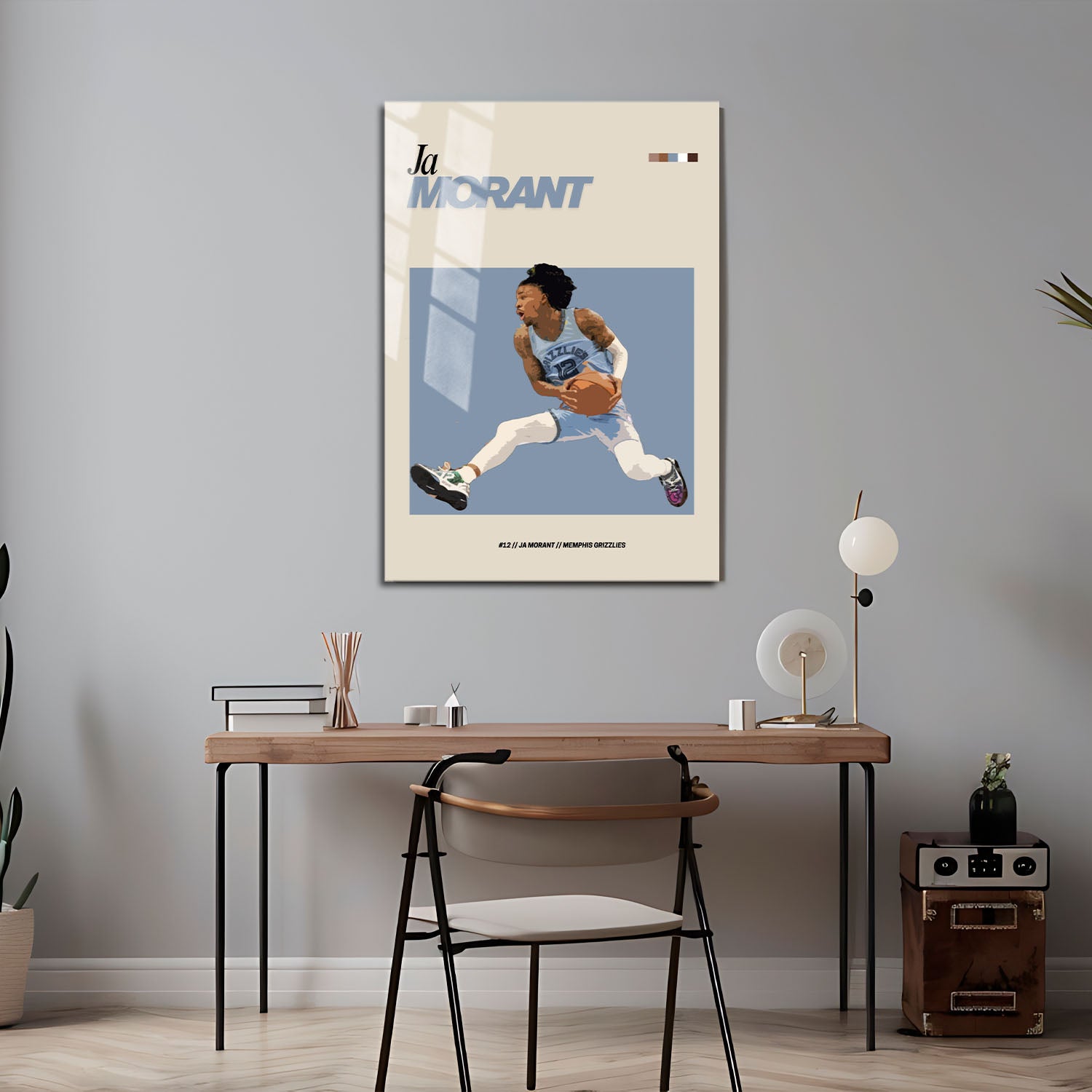 Flex Designs Metal Poster Ja Morant NBA FlexM 5 x 7" Home Goods - Sports  Metal Poster