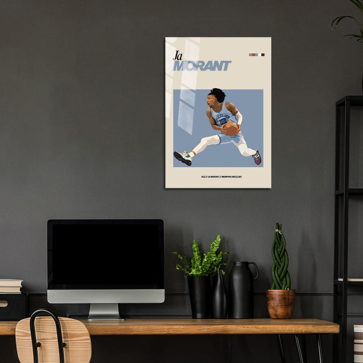 Flex Designs Metal Poster Ja Morant NBA FlexM 24 x 36" Home Goods - Sports  Metal Poster