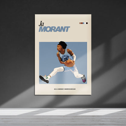 Flex Designs Metal Poster Ja Morant NBA FlexM 5 x 7" Home Goods - Sports  Metal Poster