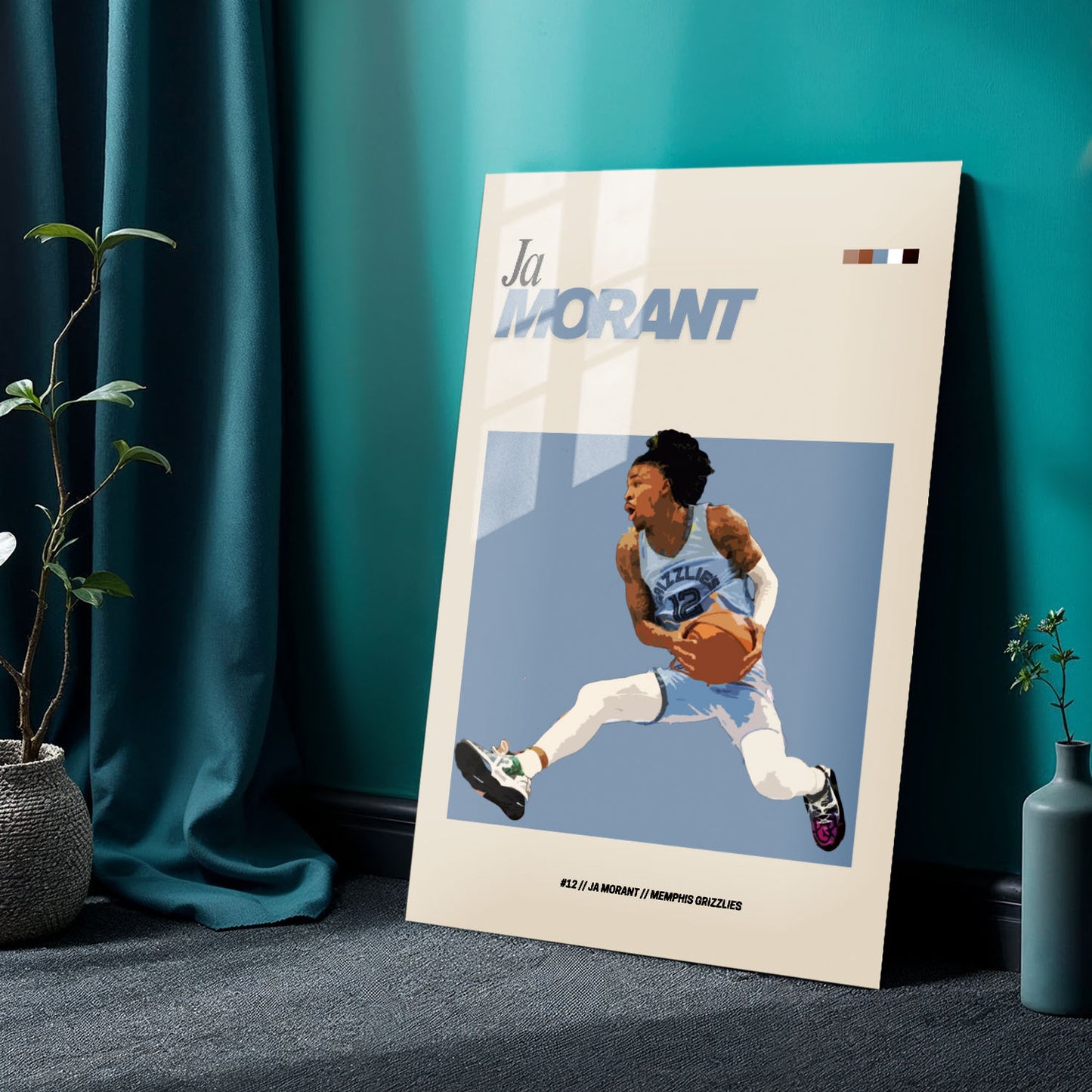 Flex Designs Metal Poster Ja Morant NBA FlexM 24 x 36" Home Goods - Sports  Metal Poster