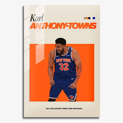 Flex Designs Metal Poster Karl-Anthony Towns NBA FlexM 11 x 17" Home Goods - Sports  Metal Poster
