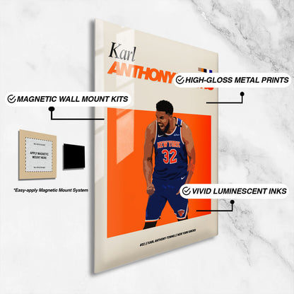 Flex Designs Metal Poster Karl-Anthony Towns NBA FlexM 16 x 24" Home Goods - Sports  Metal Poster