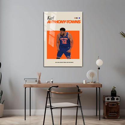 Flex Designs Metal Poster Karl-Anthony Towns NBA FlexM 5 x 7" Home Goods - Sports  Metal Poster