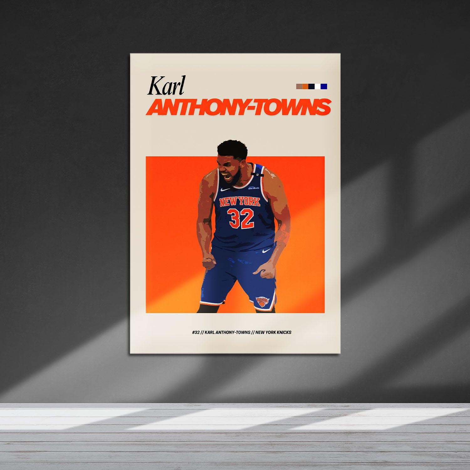 Flex Designs Metal Poster Karl-Anthony Towns NBA FlexM 5 x 7" Home Goods - Sports  Metal Poster