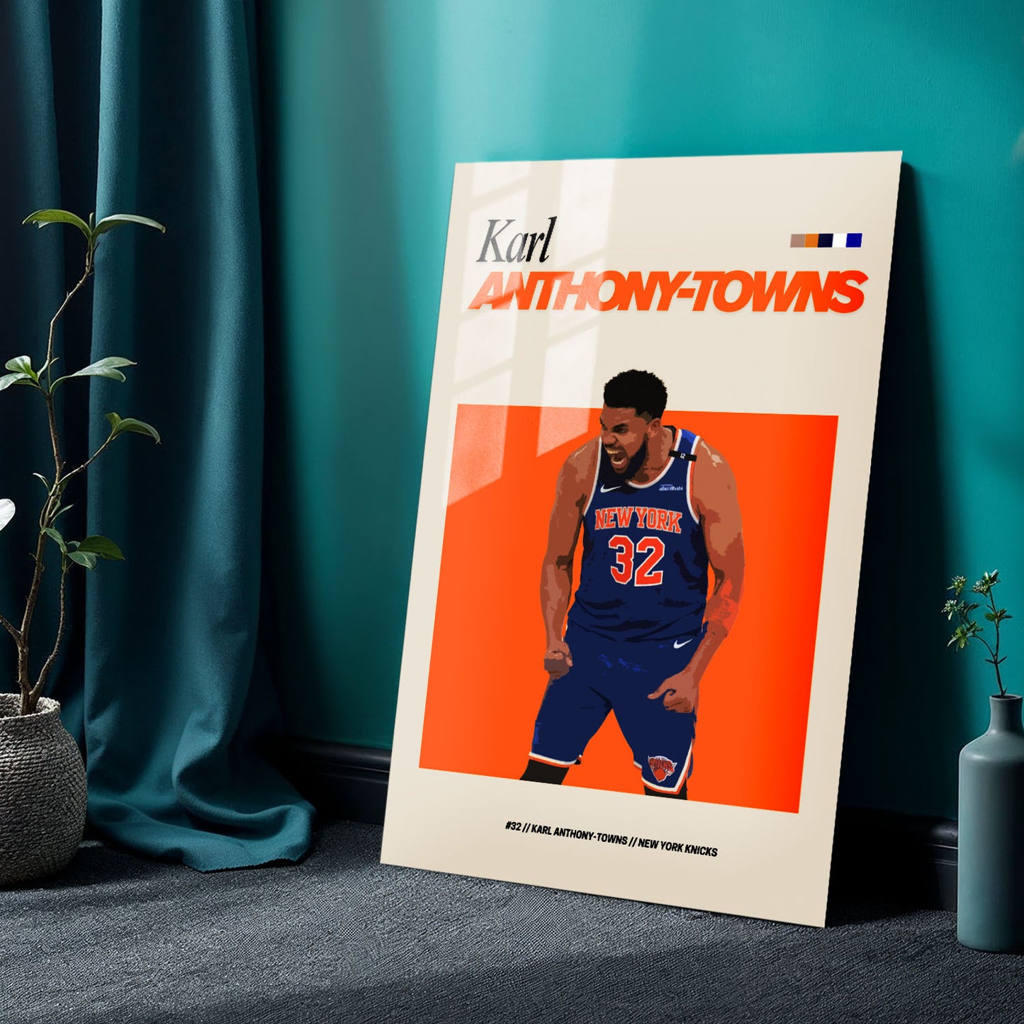 Flex Designs Metal Poster Karl-Anthony Towns NBA FlexM 24 x 36" Home Goods - Sports  Metal Poster