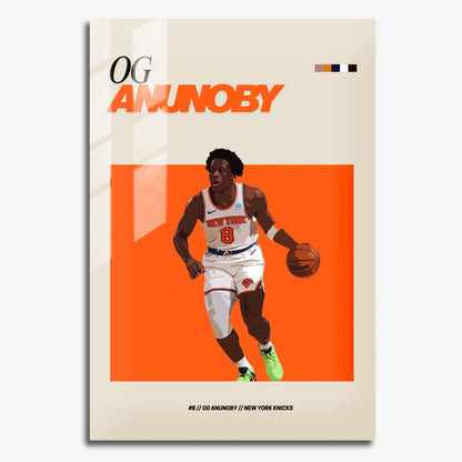 Flex Designs Metal Poster OG Anunoby NBA FlexM 11 x 17" Home Goods - Sports  Metal Poster