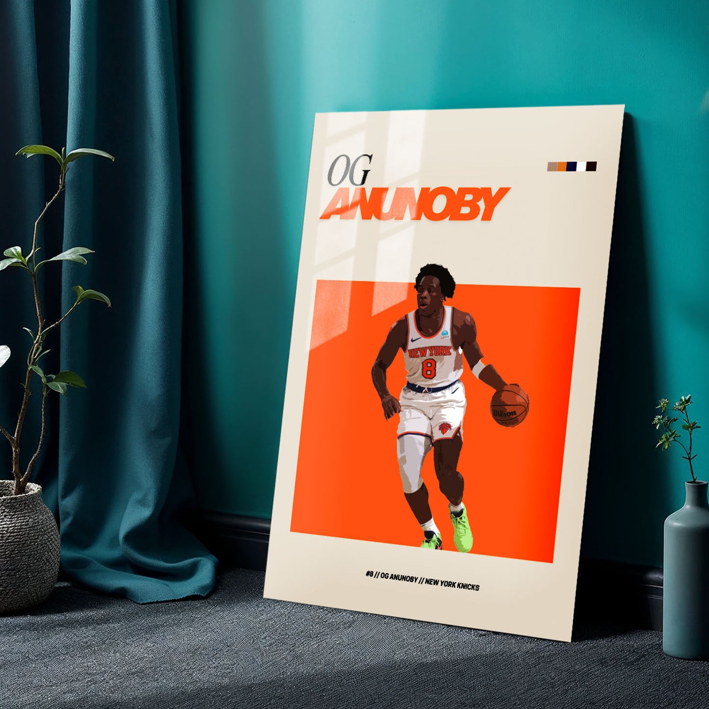 Flex Designs Metal Poster OG Anunoby NBA FlexM 24 x 36" Home Goods - Sports  Metal Poster