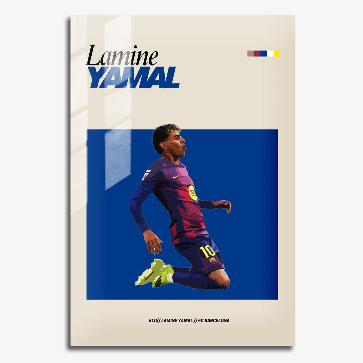 Flex Designs Metal Poster Lamine Yamal Barcelona FlexM 11 x 17" Home Goods - Sports  Metal Poster