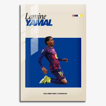 Flex Designs Metal Poster Lamine Yamal Barcelona FlexM 11 x 17" Home Goods - Sports  Metal Poster