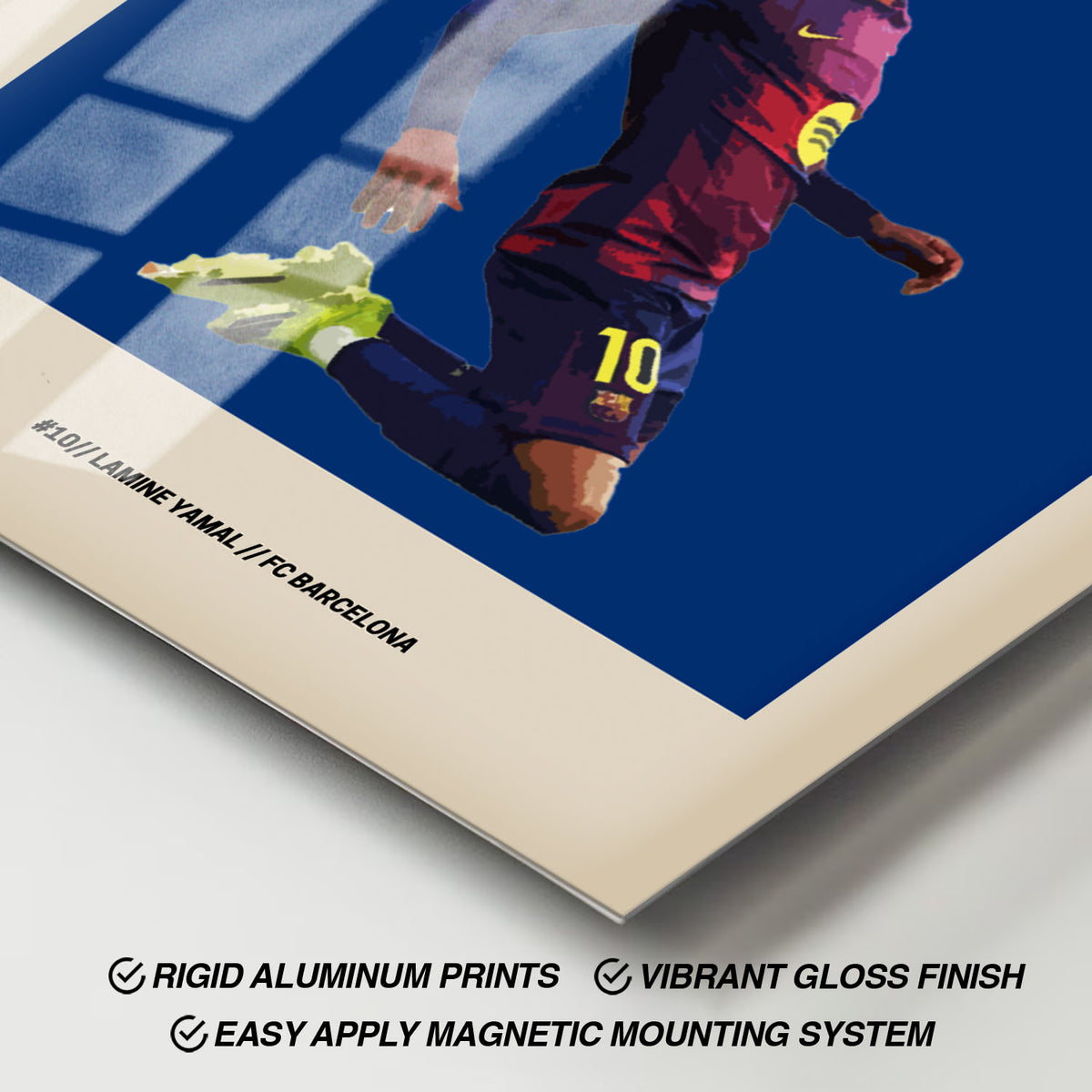 Flex Designs Metal Poster Lamine Yamal Barcelona FlexM 11 x 17" Home Goods - Sports  Metal Poster
